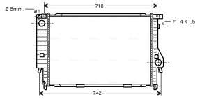 Radiator racire motor potrivit BMW 5 (E34), 7 (E32), 8 (E31) 2.4D-5.6 03.88-12.99 - Img 3