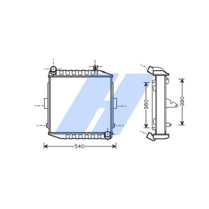 Radiator racire motor potrivit DEUTZ FAHR 1013, 1130 TTV, 1145 TTV, 1160 TTV, 120 MK2, 120 MK3, 128, 130, 135 MK2, 135 MK3, 140, 150 MK2, 150 MK3, 150.7, 155, 156, 160 MK2, 160 MK3, 165, 165 MK3, 165.7 - Img 3