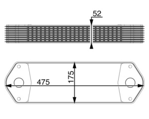 Radiator ulei (120x51x395mm, numar nervuri: 8) potrivit SCANIA 4, G I, K, P I, P,G,R,T, R I, R II, S, T DC09.108-OSC11.03 05.96- - Img 4