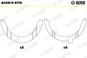 Saiba distantier arbore cotit (set) (STD) potrivit MERCEDES V (638/2); AUDI A3, Q7, TT; FORD GALAXY I, GALAXY MK I; PORSCHE CAYENNE; SEAT ALHAMBRA, LEON, TOLEDO II; VW BORA 2.3-3.6 06.91-12.16 - Img 2