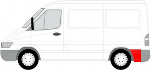 Segment aripa Spate Stanga potrivit MERCEDES SPRINTER 2-T (B901, B902), SPRINTER 3-T (B903), SPRINTER 4-T (B904) pana in 2006 - ( inaltime 50cm, model scurt) - Img 2