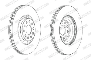 Set discuri frana (2 buc.) Fata Dreapta/Stanga potrivit AUDI A3, Q2, Q3, TT; CUPRA ATECA, FORMENTOR, LEON, LEON SPORTSTOURER; SEAT LEON, LEON SC, LEON ST, LEON/HATCHBACK 1.0-3.6 03.06- - Img 3