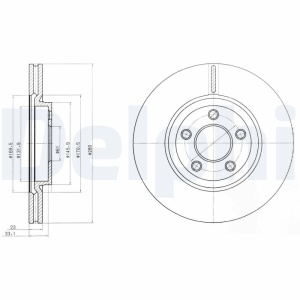 Set discuri frana (2 buc.) Fata Dreapta/Stanga potrivit CHRYSLER PT CRUISER 1.6-2.4 06.00-12.10 - Img 2