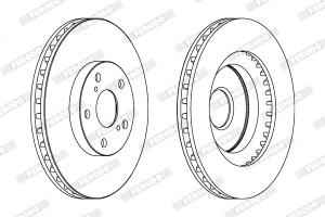 Set discuri frana (2 buc.) Fata Dreapta/Stanga potrivit LEXUS ES; TOYOTA AURIS, AVALON, CAMRY, MARK X ZIO I, MIRAI, PRIUS PLUS, RAV 4 III, RAV 4 IV 1.4D-Electric 06.03- - Img 2