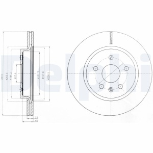 Set discuri frana (2 buc.) Spate Dreapta/Stanga potrivit CADILLAC XTS; CHEVROLET CAMARO, MALIBU; OPEL INSIGNIA A, INSIGNIA A COUNTRY; SAAB 9-5 1.4-6.2 07.08- - Img 2