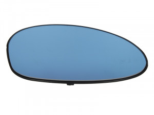 Sticla oglinda dreapta potrivit BMW 1, 3 2004-2012 - incalzita, albastra