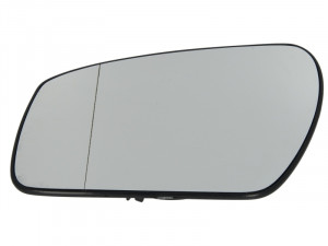 Sticla oglinda exterioara Stanga potrivit FORD C-MAX, FIESTA V, FOCUS C-MAX, FOCUS II, FUSION, MONDEO III; 2000-2012 - (asferica, incalzita)