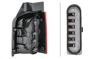 Stop lampa spate Stanga (P21/4W/P21W, haion spate) potrivit VW MULTIVAN T5, TRANSPORTER T5 04.03-08.15 - Img 2
