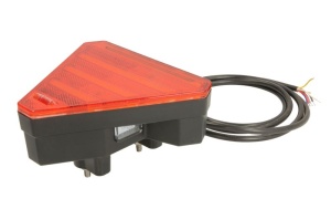 Stop spate dreapta (LED, 12/24V, cu intermitent, cu lumina de ceata, lumina de marșarier, cu lumina stop, lumini parcare, cu lumina placuta inmatriculare, reflector triunghiular, indicator dinamic, lungimea cablu : 0,2m, 163x143x75mm) - Img 3