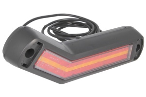 Stop spate dreapta (LED, 12/24V, cu intermitent, cu lumina stop, lumini parcare, fara reflector, lungimea cablu : 0,2m, 269x109/62x47,7mm) - Img 3