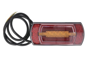 Stop spate stanga/dreapta Cleo Max (LED, 12/24V, cu intermitent, cu lumina de ceata, cu stop, lumina de parcare, reflector, lungime cablu: 1m) - Img 1