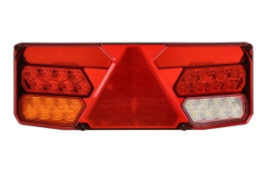 Stop spate stanga (LED, 12/24V, cu intermitent, cu far ceață, lumina de marșarier, cu stop, lumină de parcare, reflector triunghiular conector: AMP 7PIN Bayonet) - Img 1