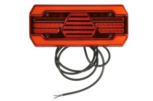 Stop spate stanga (LED, 12/24V, cu intermitent, cu far ceață, lumina de marșarier, cu stop, lumină de parcare, reflector, lungime cablu: 2m) - Img 1