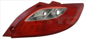 Stop tripla lampa spate stanga potrivit MAZDA 2 HATCHBACK 2007-2015 - (Semnalizator alb, culoare sticla: rosu)