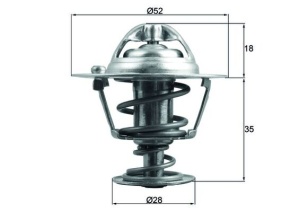 Termostat lichid racire (78°C) potrivit HONDA ACCORD VI, CITY IV, CIVIC IV, CIVIC VIII, CIVIC X, CR-V I, CR-V V, CR-Z, HR-V, INSIGHT, JAZZ III, JAZZ IV, ODYSSEY; ROVER 400 II 1.3-3.5 01.89- - Img 1