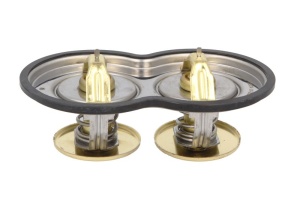 Termostat lichid racire (80°C/87°C, cu garnitura) potrivit SCANIA 4, 4 BUS, G I, K, N BUS, OMNICITY, OMNIEXPRESS, OMNILINK, P I, R I, T, TOURING; MOXY MT DC07.101-OSC11.03 05.95- - Img 1
