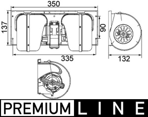 Ventilator habitaclu 24V potrivit DAF 65, 65 CF, 75, 75 CF, 85, 85 CF, 95, 95 XF, CF 85, XF 105, XF 95 01.92- - Img 3