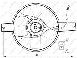 Ventilator radiator (cu carcasa) potrivit FIAT DUCATO, TALENTO, UNO 1.0-2.5D 01.82-05.94 - Img 4