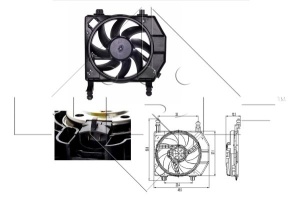 Ventilator radiator (cu carcasa) potrivit FORD COURIER, FIESTA IV, FIESTA/HATCHBACK, FIESTA/MINIVAN 1.8D 08.95-08.03 - Img 3