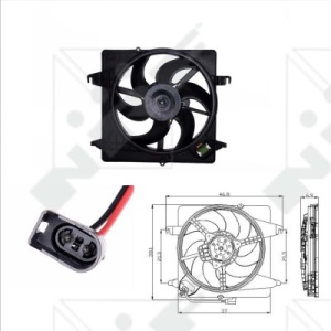 Ventilator radiator (cu carcasa) potrivit FORD KA, STREET KA 1.3/1.6 09.96-11.08 - Img 3
