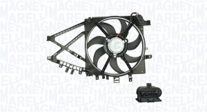 Ventilator radiator (cu carcasa) potrivit OPEL CORSA C 1.4/1.7D 09.00-12.09 - Img 1