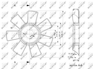 Ventilator radiator (diameter 460mm, numar lame 7) potrivit IVECO EUROCARGO I-III 8060.25R.4200-F4AE3681D 01.91-09.15 - Img 2