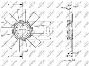 Ventilator radiator (diameter 680mm, numar lame 8) potrivit RVI KERAX, PREMIUM, PREMIUM 2 dCi11-270-MIDR06.23.56B/41 04.96- - Img 2
