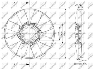 Ventilator radiator (diameter 750mm, numar lame 8) potrivit MERCEDES ACTROS, ACTROS MP2 / MP3, AXOR OM457.937-OM542.969 04.96- - Img 4