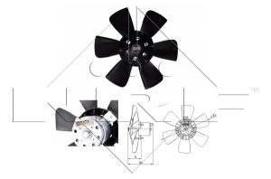 Ventilator radiator potrivit AUDI 100 C2, 50, 80 B2, 80 B3, COUPE B2, COUPE B3; SEAT CORDOBA, CORDOBA VARIO, IBIZA II; VW CORRADO, GOLF I, GOLF II, JETTA I, JETTA II 1.0-2.3 08.74-12.02 - Img 3