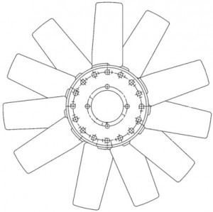 Ventilator radiator potrivit LAND ROVER DEFENDER, DISCOVERY I 2.5D 10.89-02.16 - Img 2