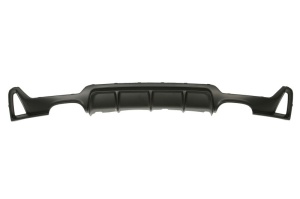 Acoperire bara Spate potrivit BMW 4 F32, F33, F82, F83, 4 GRAN COUPE F36 2013-2017 - (M PERFORMANCE; negru, cu taietura pentru toba de esapament: Doua; dublu)