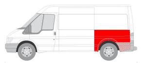Aripa spate Stanga potrivit FORD TRANSIT 2000-2014 - (la geam; model mediu, inaltime 97mm) - Img 2
