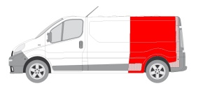 Aripa spate stanga potrivit NISSAN PRIMASTAR; OPEL VIVARO A; RENAULT TRAFIC II Autobuz dupa 2001 - (deplin; model lung)