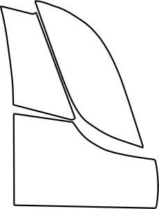 Autocolant protectie aripa spate dreapta potrivit AUDI A6 C8, A7 C8 dupa 2017 - (culoare: transparent, 3M PPF 4.0 foil / auto-ajustare)