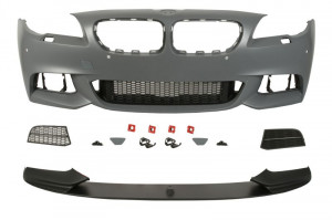 Bara Fata, M PERFORMANCE, cu grilaje, cu gauri spalator faruri, cu gauri senzorii parcare, grunduit potrivit BMW 5 F10, 5 F11 2013-2017