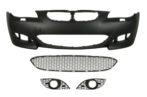 Bara Fata potrivita BMW 5 E60, E61 2007-2010 (fara primer Pachet M, cu orificii lampa ceata, cu orificii spalator faruri, grund)