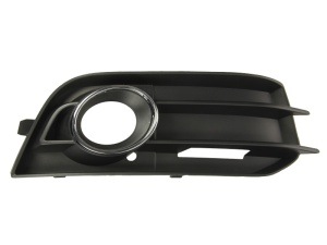 Capac bara fata Dreapta cu locas lampa ceata, crom/negru potrivit AUDI A1 2010-2018 dupa 2010