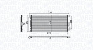 Condensator climatizare (cu uscator) potrivit CHEVROLET TRAX; OPEL MOKKA / MOKKA X 1.4/1.6D/1.7D 06.12- - Img 1