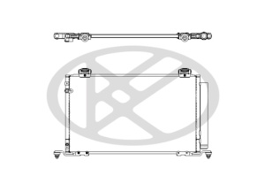 Condensator climatizare (cu uscator) potrivit TOYOTA AVENSIS 1.6-2.4 03.03-11.08 - Img 3