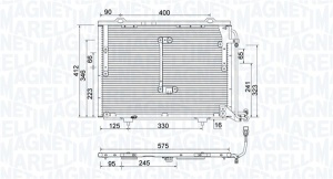 Condensator climatizare potrivit MERCEDES C T-MODEL (S202), C (W202), CLK (A208), CLK (C208), E T-MODEL (S210), E (W210) 1.8-5.5 03.93-12.03 - Img 1