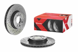 Disc frana BREMBO Xtra, 1 buc., Drilled, fata ; stanga/dreapta, diametru exterior 260 mm, grosime 22 mm, potrivit ALFA ROMEO GIULIA; DACIA LOGAN, LOGAN EXPRESS, LOGAN MCV; LADA LARGUS 0.9-2.0 11.02- - Img 4