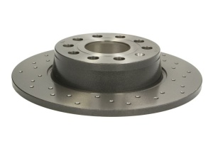Disc frana BREMBO Xtra, 1 buc., Drilled, spate ; stanga/dreapta, diametru exterior 272 mm, grosime 10 mm, potrivit AUDI A1, A3, Q2, TT; CUPRA FORMENTOR, LEON, LEON SPORTSTOURER; SEAT ALTEA 1.0-Electric 02.03- - Img 1