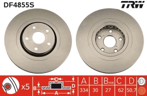 Disc frana Fata Stanga potrivit LEXUS GS, IS II, IS III, RC 2.0-4.6 04.05- - Img 3