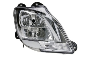 Far dreapta (H1/H7/LED/PY21W, electric, fara motor, cu lumina de zi, culoare insert: crom platinat, culoare semnalizator: transparent) potrivit DAF CF, XF 106 10.12- - Img 1