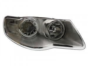 Far Dreapta (H7/H9, electric, cu motor, culoare insertie: cromat, culoare semnalizator: transparent) potrivit VW TOUAREG - Img 1