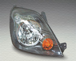 Far Dreapta (halogen, H4/PY21W/W5W, electric, cu motor, culoare insertie: gri) potrivit FORD FIESTA V -10.07 - Img 3