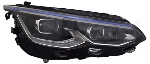Far dreapta (LED, electric, cu motor, culoare insert: albastru) potrivit VW GOLF 8 dupa 2019 - Img 3