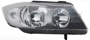 Far dreapta potrivit BMW Seria 3 2004-2008 - (H7, reglaj electric, fundal negru/insertii crom)