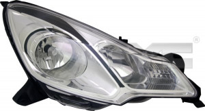 Far dreapta potrivit CITROEN C3, DS3 2009-2014 - (H1/H7, reglaj electric, cu motoras, fundal negru)