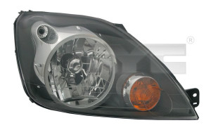 Far dreapta potrivit FORD FIESTA 2005-2008 - (H4, electric, cu motoras, fundal negru)